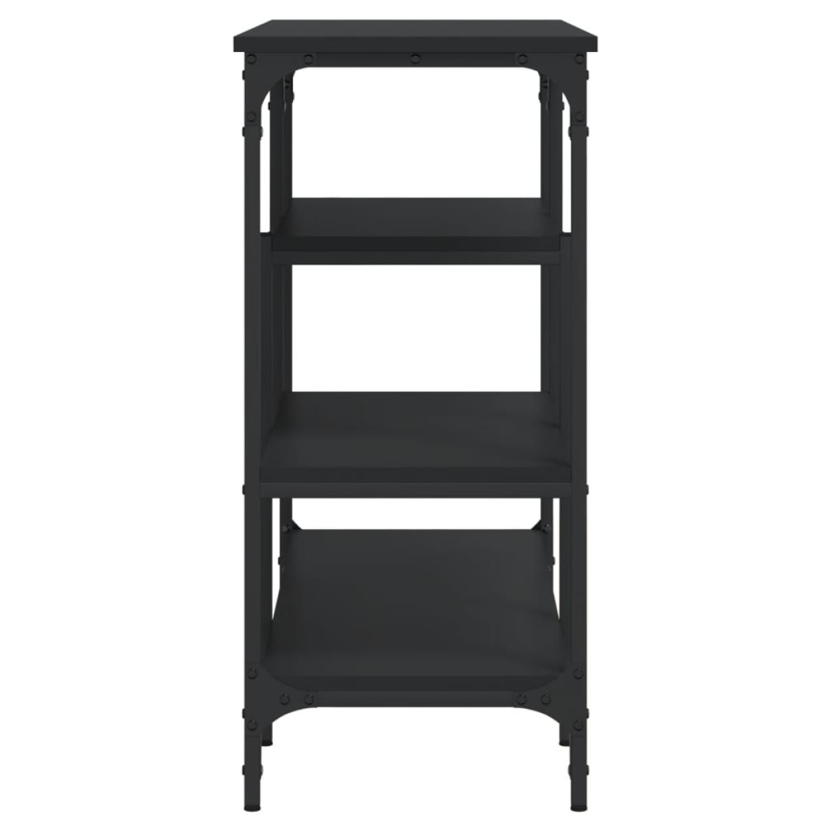 vidaXL Τραπέζι Κονσόλα με Ράφια Μαύρο 100 x 35 x 75 εκ.