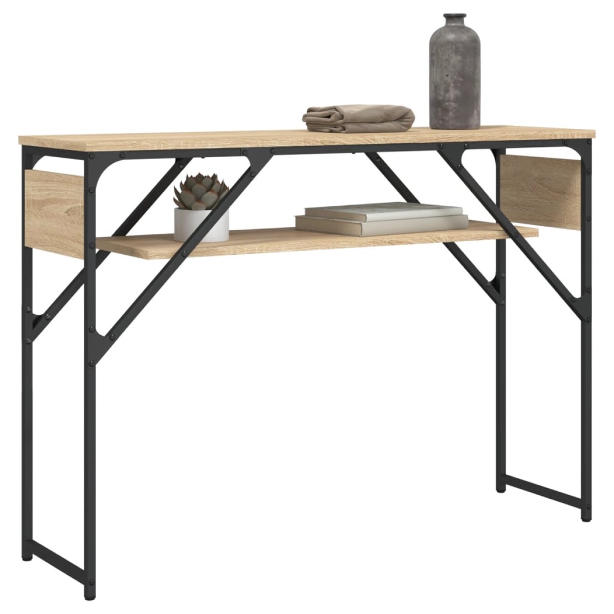 vidaXL Τραπέζι Κονσόλα Sonoma Δρυς 105 x 30 x 75 εκ. από Επεξεργ. Ξύλο