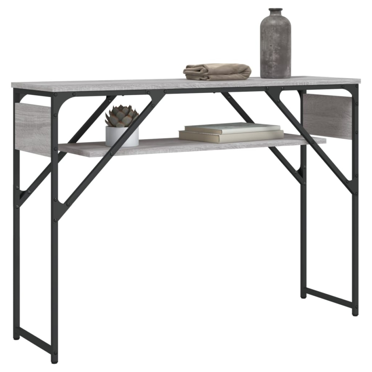 vidaXL Τραπέζι Κονσόλα Γκρι Sonoma 105 x 30 x 75 εκ. από Επεξεργ. Ξύλο