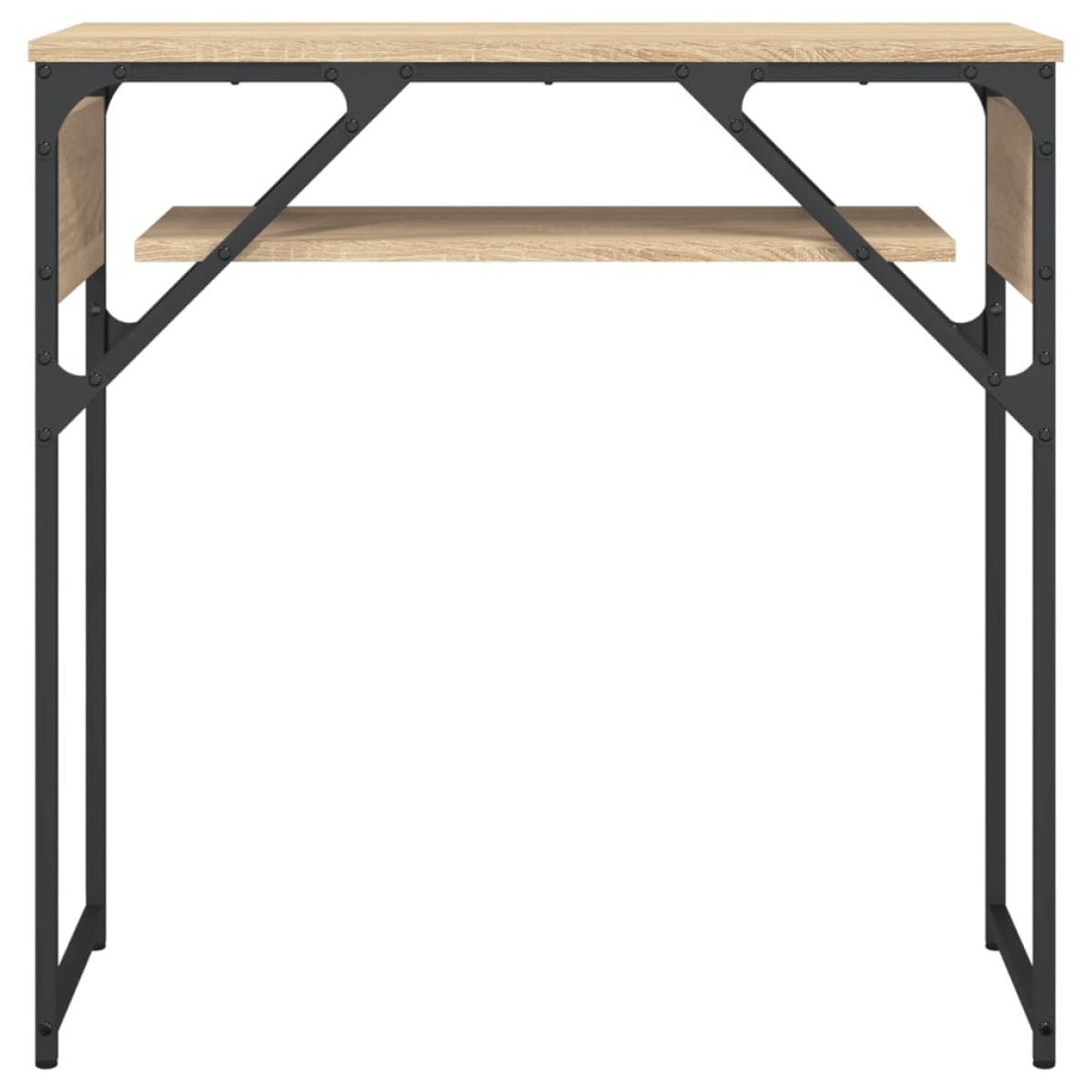 vidaXL Τραπέζι Κονσόλα με Ράφι Sonoma Δρυς 75x30x75 εκ. Επεξεργ. Ξύλο