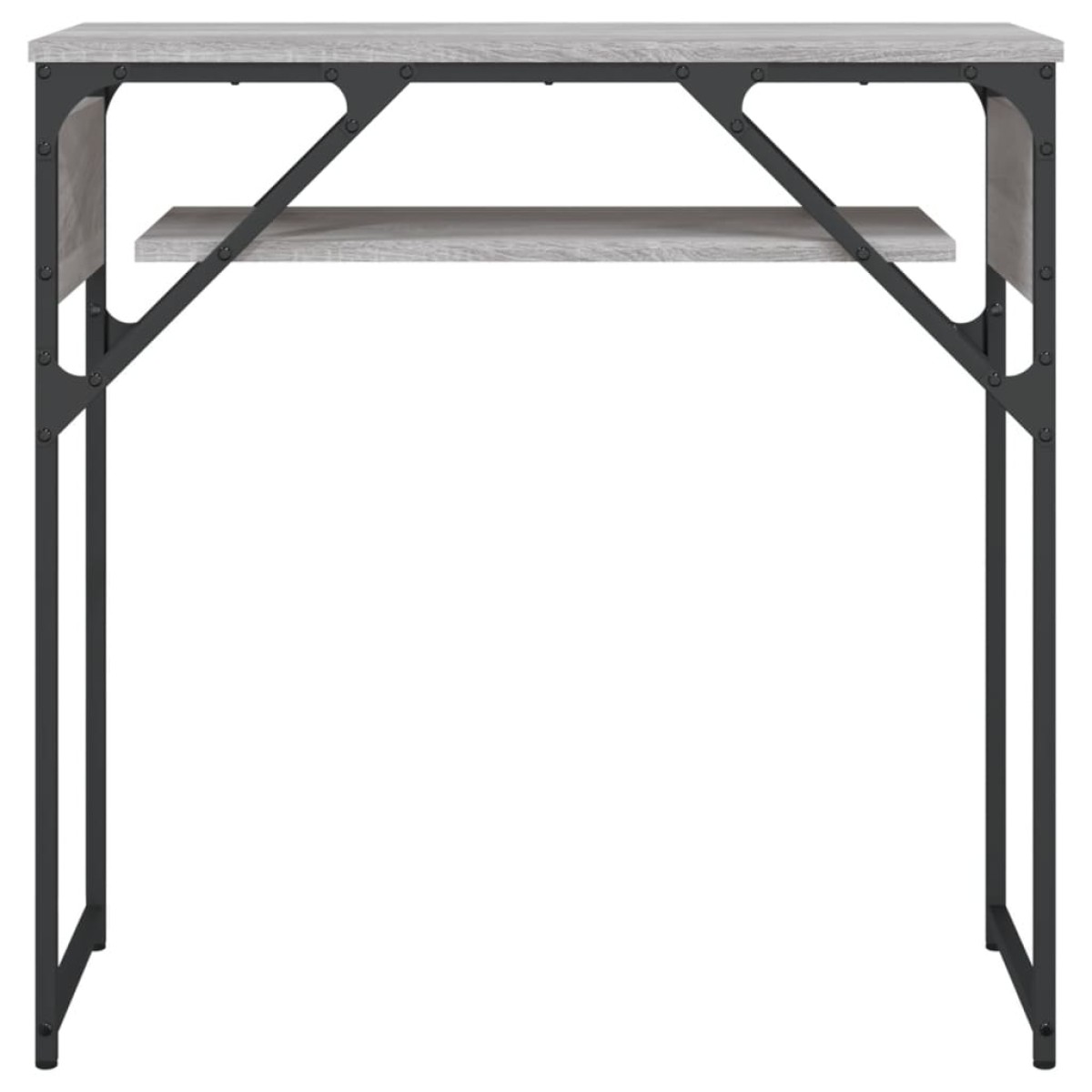 vidaXL Τραπέζι Κονσόλα με Ράφι Γκρι Sonoma 75x30x75 εκ. Επεξεργ. Ξύλο