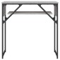 vidaXL Τραπέζι Κονσόλα με Ράφι Γκρι Sonoma 75x30x75 εκ. Επεξεργ. Ξύλο