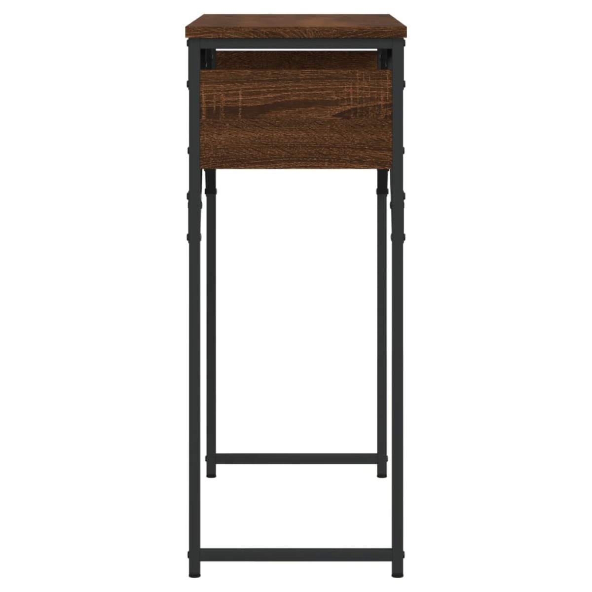 vidaXL Τραπέζι Κονσόλα με Ράφι Καφέ Δρυς 75x30x75 εκ. Επεξεργ. Ξύλο