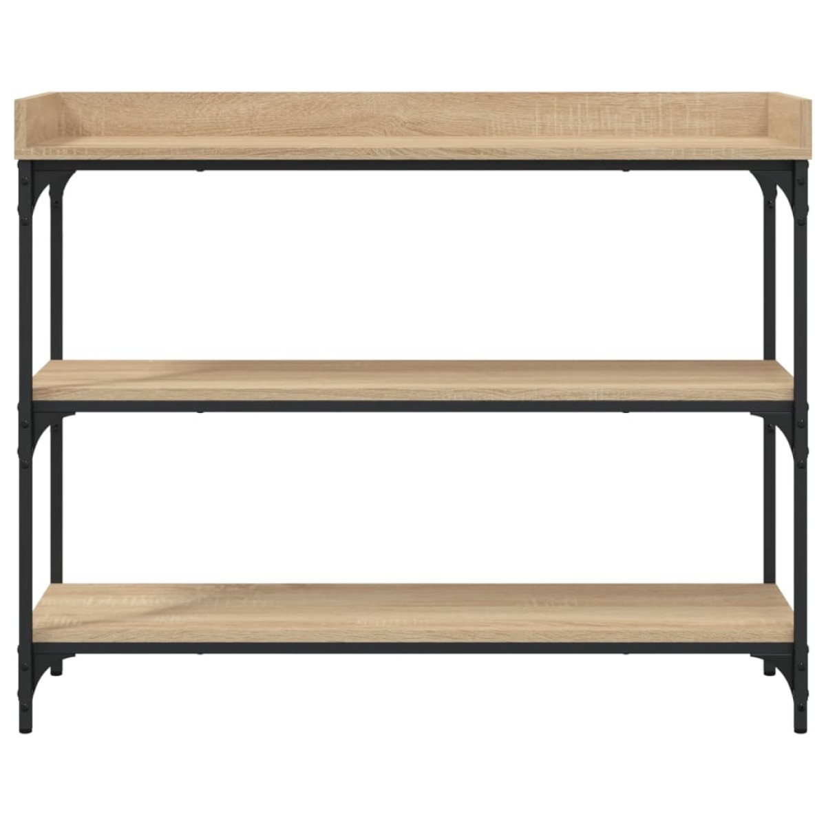 vidaXL Τραπέζι Κονσόλα με Ράφια Sonoma Δρυς 100 x 30 x 80 εκ.