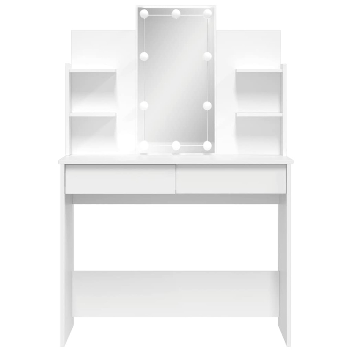 vidaXL Μπουντουάρ με LED Φώτα Λευκό 96x40x142 εκ.