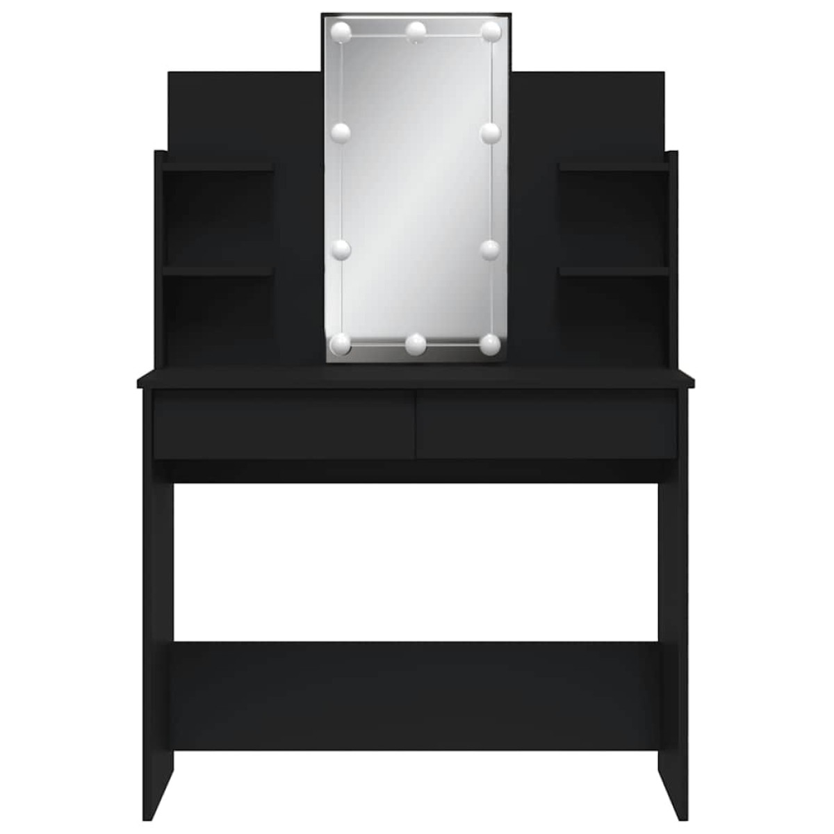 vidaXL Μπουντουάρ με LED Φώτα Μαύρο 96x40x142 εκ.