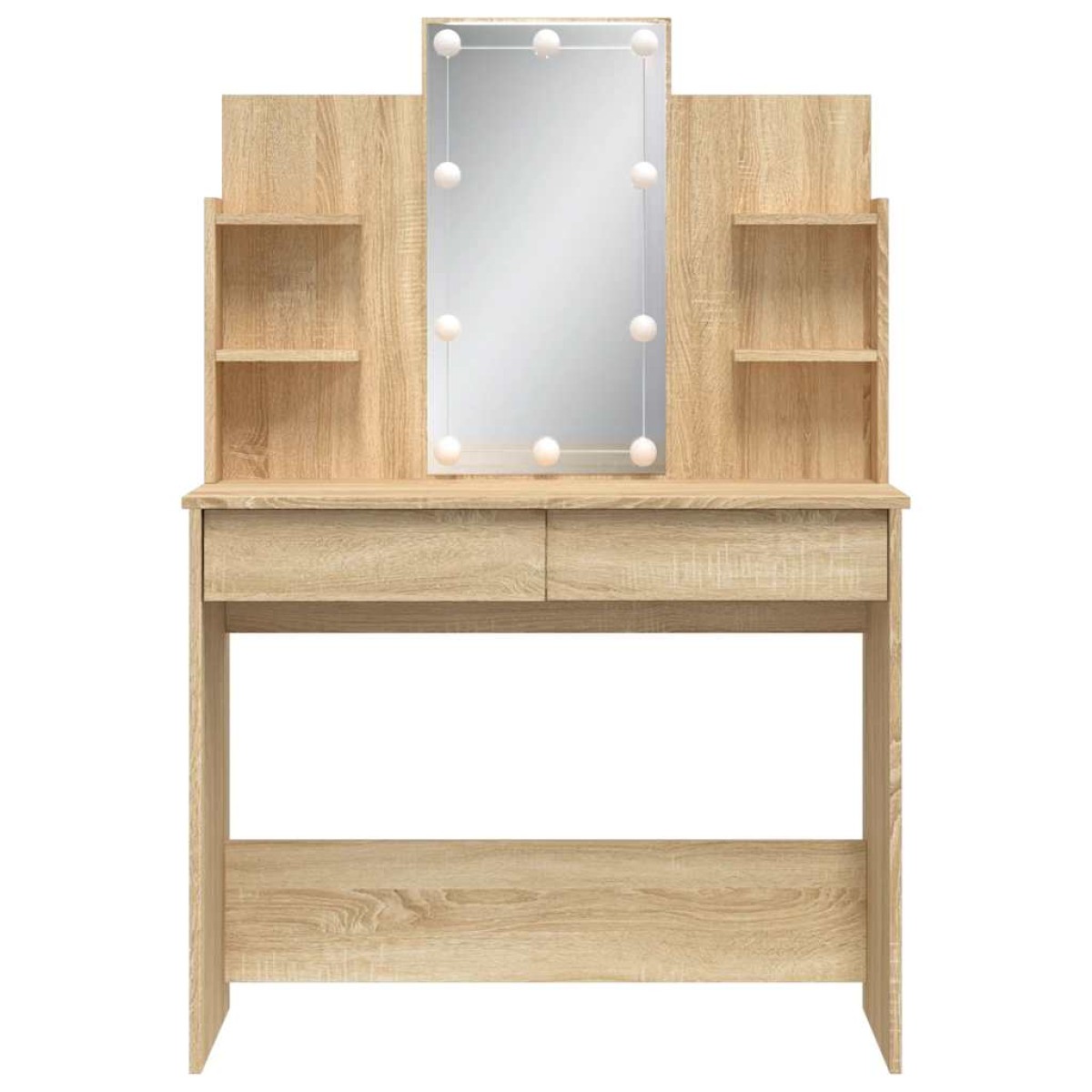 vidaXL Μπουντουάρ με LED Φώτα Sonoma Δρυς 96 x 40 x 142 εκ.