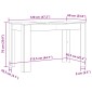 vidaXL Τραπέζι Τραπεζαρίας Καπνιστή Δρυς 120x60x76 εκ. Επεξ. Ξύλο