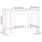 vidaXL Τραπεζαρία Γκρι Sonoma 120 x 60 x 76 εκ. από Επεξεργασμένο Ξύλο