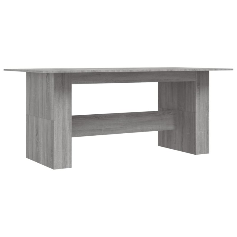 vidaXL Τραπεζαρία Γκρι Sonoma 180 x 90 x 76 εκ. από Επεξεργασμένο Ξύλο