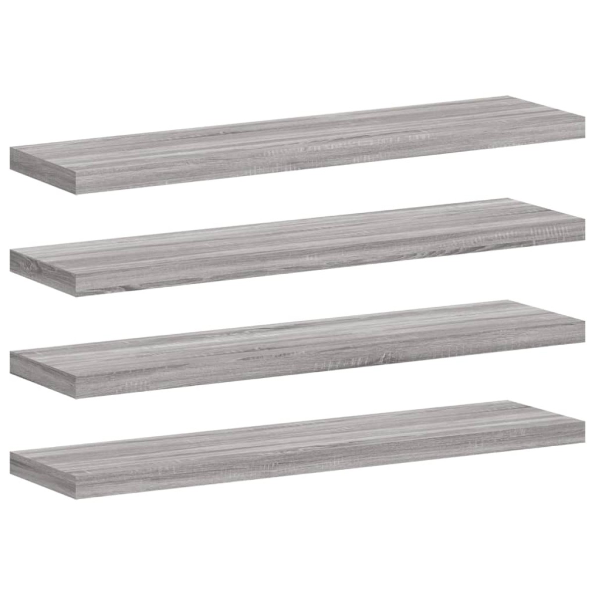 vidaXL Ράφια Τοίχου 4 τεμ. Γκρι Sonoma 40x10x1,5 εκ. Επεξεργ. Ξύλο