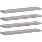 vidaXL Ράφια Τοίχου 4 τεμ. Γκρι Sonoma 40x10x1,5 εκ. Επεξεργ. Ξύλο