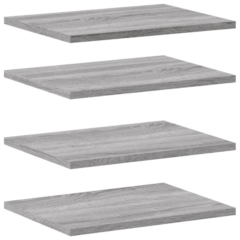 vidaXL Ράφια Τοίχου 4 τεμ. Γκρι Sonoma 40x30x1,5 εκ. Επεξεργ. Ξύλο