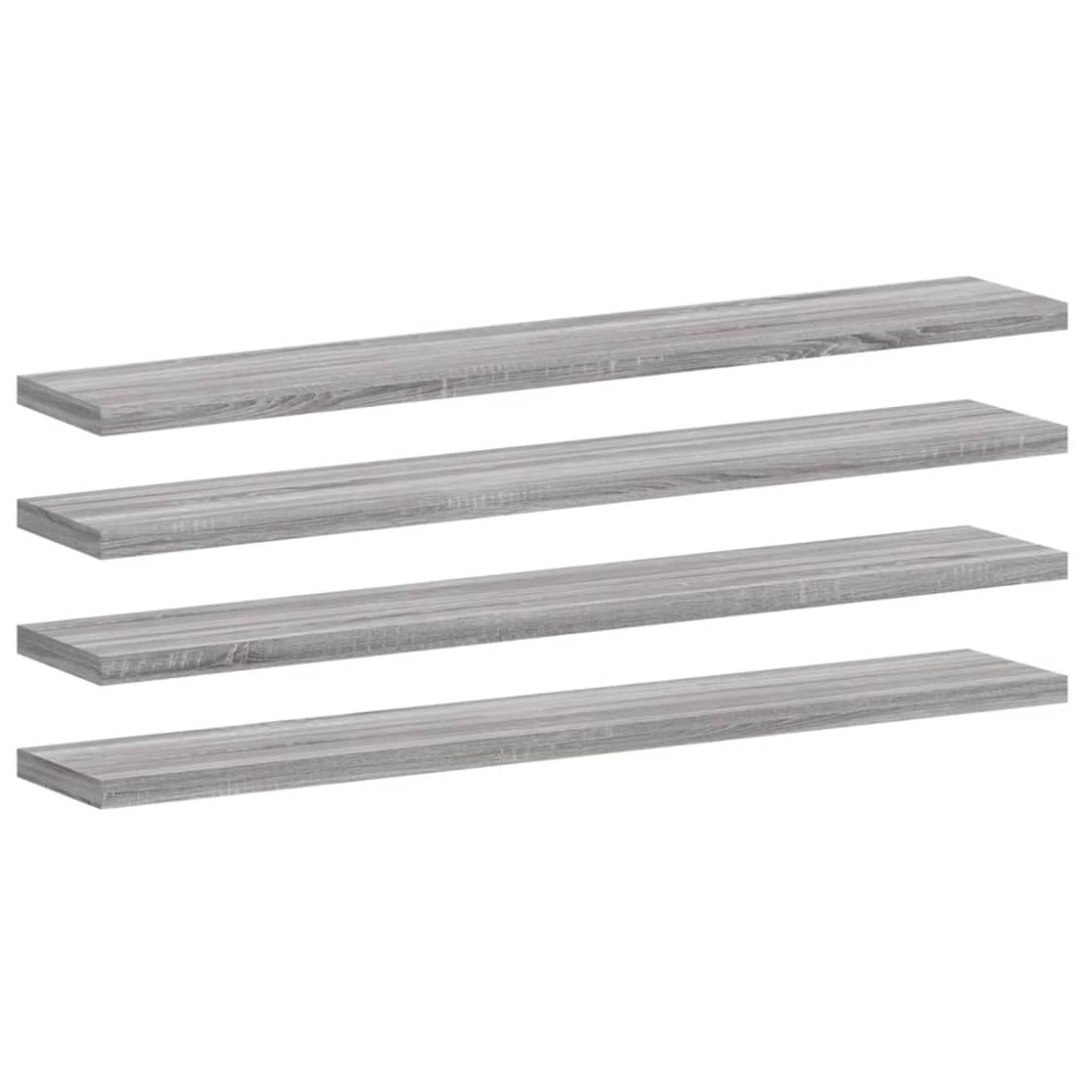 vidaXL Ράφια Τοίχου 4 τεμ. Γκρι Sonoma 60x10x1,5 εκ. Επεξεργ. Ξύλο