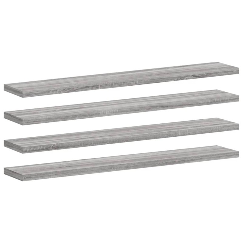 vidaXL Ράφια Τοίχου 4 τεμ. Γκρι Sonoma 60x10x1,5 εκ. Επεξεργ. Ξύλο