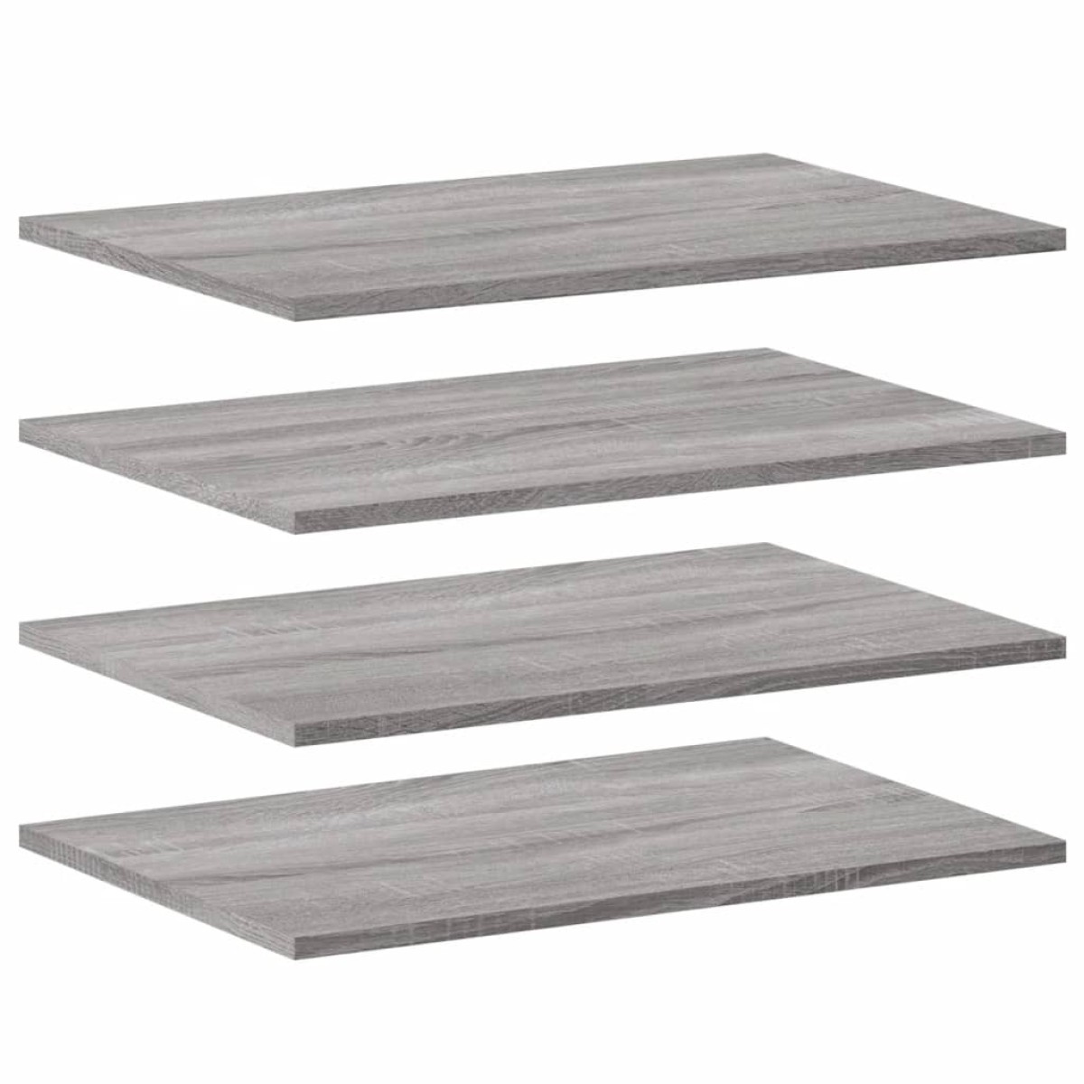 vidaXL Ράφια Τοίχου 4 τεμ. Γκρι Sonoma 60x40x1,5 εκ. Επεξεργ. Ξύλο