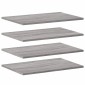 vidaXL Ράφια Τοίχου 4 τεμ. Γκρι Sonoma 60x40x1,5 εκ. Επεξεργ. Ξύλο