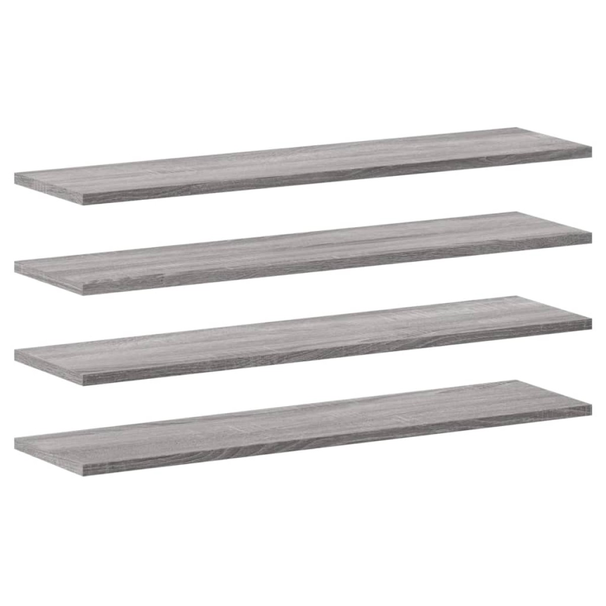 vidaXL Ράφια Τοίχου 4 τεμ. Γκρι Sonoma 80x20x1,5 εκ. Επεξεργ. Ξύλο