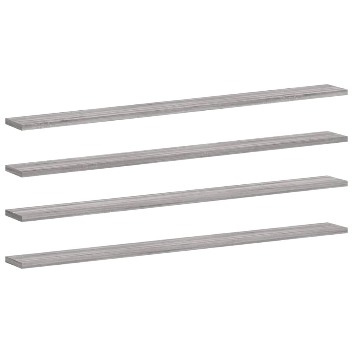 vidaXL Ράφια Τοίχου 4 τεμ. Γκρι Sonoma 100x10x1,5 εκ. Επεξεργ. Ξύλο
