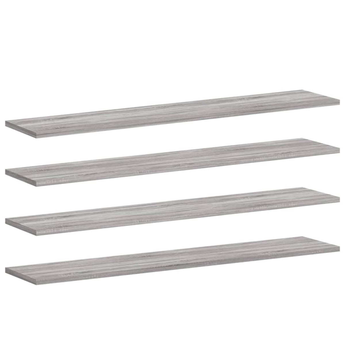 vidaXL Ράφια Τοίχου 4 τεμ. Γκρι Sonoma 100x20x1,5 εκ. Επεξεργ. Ξύλο