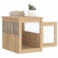 vidaXL Κλουβί Σκύλου Sonoma Δρυς 55 x 75 x 65 εκ. από Επεξεργ. Ξύλο