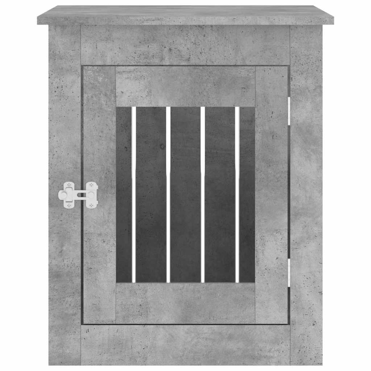 vidaXL Κλουβί Σκύλου Γκρι Σκυροδεμ. 55x75x65 εκ. από Επεξεργ. Ξύλο
