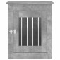 vidaXL Κλουβί Σκύλου Γκρι Σκυροδεμ. 55x75x65 εκ. από Επεξεργ. Ξύλο