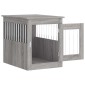vidaXL Κλουβί Σκύλου Γκρι Sonoma 55x75x65 εκ. από Επεξεργ. Ξύλο