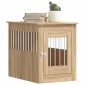 vidaXL Κλουβί Σκύλου Sonoma Δρυς 55 x 80 x 68 εκ. από Επεξεργ. Ξύλο