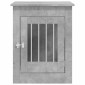 vidaXL Κλουβί Σκύλου Γκρι Σκυροδεμ. 55x80x68 εκ. από Επεξεργ. Ξύλο