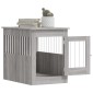 vidaXL Κλουβί Σκύλου Γκρι Sonoma 55x80x68 εκ. από Επεξεργ. Ξύλο