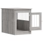 vidaXL Κλουβί Σκύλου Γκρι Sonoma 55x80x68 εκ. από Επεξεργ. Ξύλο