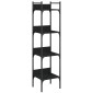 vidaXL Βιβλιοθήκη 4 Επιπέδων Μαύρη 35 x 30 x 138,5 εκ. Επεξεργ. Ξύλο