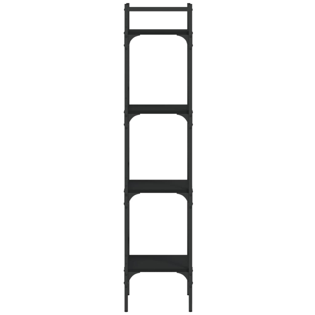 vidaXL Βιβλιοθήκη 4 Επιπέδων Μαύρη 35 x 30 x 138,5 εκ. Επεξεργ. Ξύλο