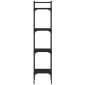 vidaXL Βιβλιοθήκη 4 Επιπέδων Μαύρη 35 x 30 x 138,5 εκ. Επεξεργ. Ξύλο