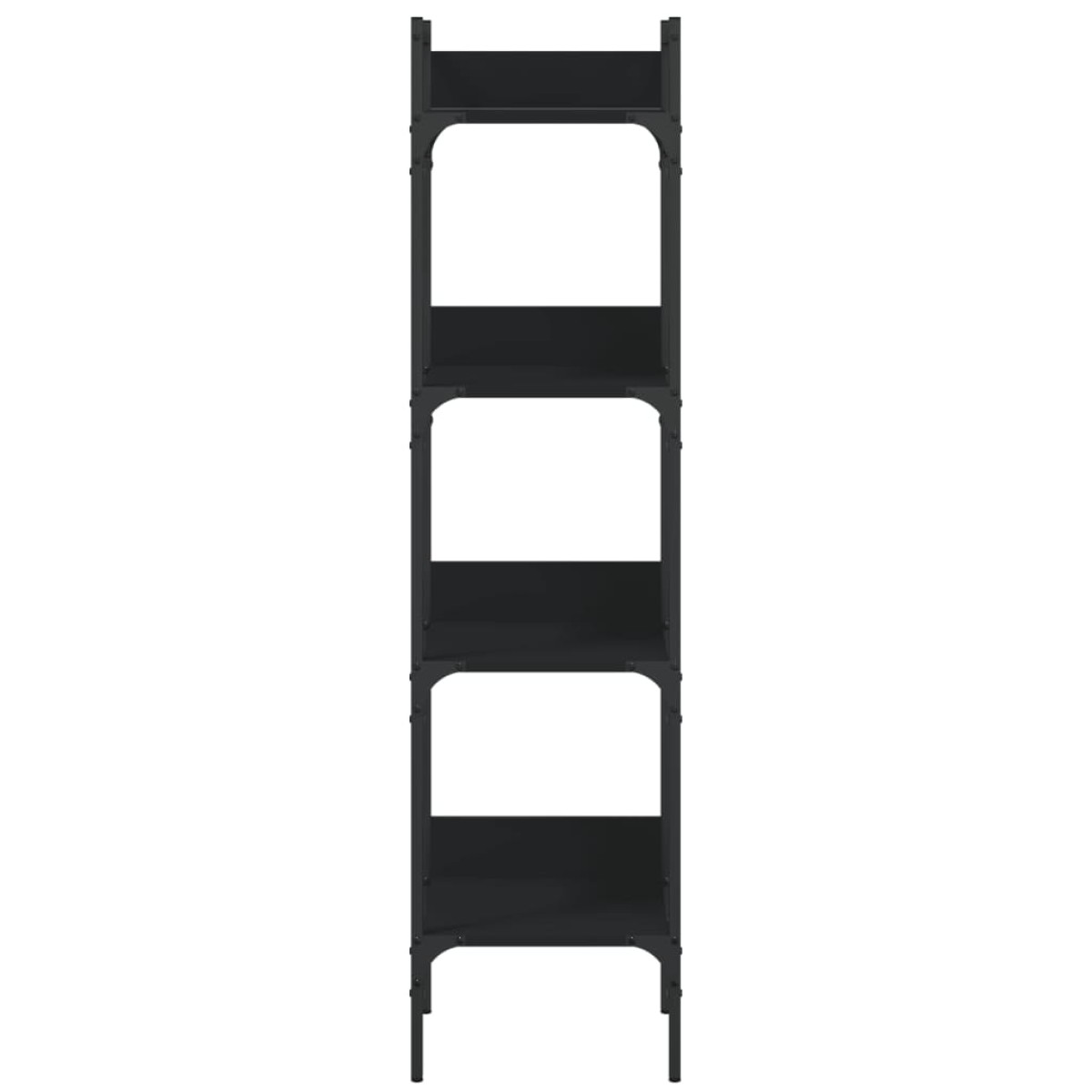vidaXL Βιβλιοθήκη 4 Επιπέδων Μαύρη 35 x 30 x 138,5 εκ. Επεξεργ. Ξύλο