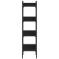 vidaXL Βιβλιοθήκη 4 Επιπέδων Μαύρη 35 x 30 x 138,5 εκ. Επεξεργ. Ξύλο