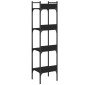 vidaXL Βιβλιοθήκη 4 Επιπέδων Μαύρη 35 x 30 x 138,5 εκ. Επεξεργ. Ξύλο