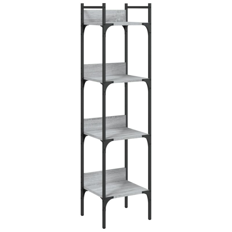 vidaXL Βιβλιοθήκη 4 Επιπέδων Γκρι Sonoma 35x30x138,5 εκ. Επεξεργ. Ξύλο