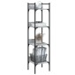 vidaXL Βιβλιοθήκη 4 Επιπέδων Γκρι Sonoma 35x30x138,5 εκ. Επεξεργ. Ξύλο