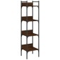 vidaXL Βιβλιοθήκη 4 Επιπέδων Καφέ Δρυς 35x30x138,5 εκ. Επεξεργ. Ξύλο
