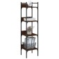 vidaXL Βιβλιοθήκη 4 Επιπέδων Καφέ Δρυς 35x30x138,5 εκ. Επεξεργ. Ξύλο
