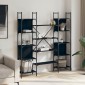 vidaXL Βιβλιοθήκη Μαύρη 155,5x24x166,5 εκ. από Επεξεργασμένο Ξύλο