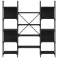 vidaXL Βιβλιοθήκη Μαύρη 155,5x24x166,5 εκ. από Επεξεργασμένο Ξύλο