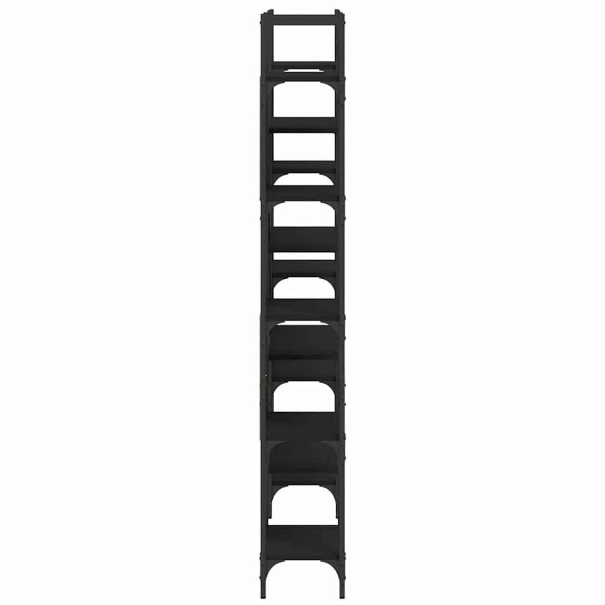 vidaXL Βιβλιοθήκη Μαύρη 155,5x24x166,5 εκ. από Επεξεργασμένο Ξύλο