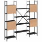 vidaXL Βιβλιοθήκη Μαύρη 155,5x24x166,5 εκ. από Επεξεργασμένο Ξύλο