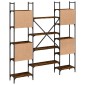 vidaXL Βιβλιοθήκη Καπνιστή Δρυς 155,5x24x166,5 εκ. Επεξεργασμένο Ξύλο