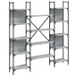 vidaXL Βιβλιοθήκη Γκρι Sonoma 155,5x24x166,5 εκ. Επεξεργασμένο Ξύλο