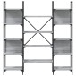 vidaXL Βιβλιοθήκη Γκρι Sonoma 155,5x24x166,5 εκ. Επεξεργασμένο Ξύλο