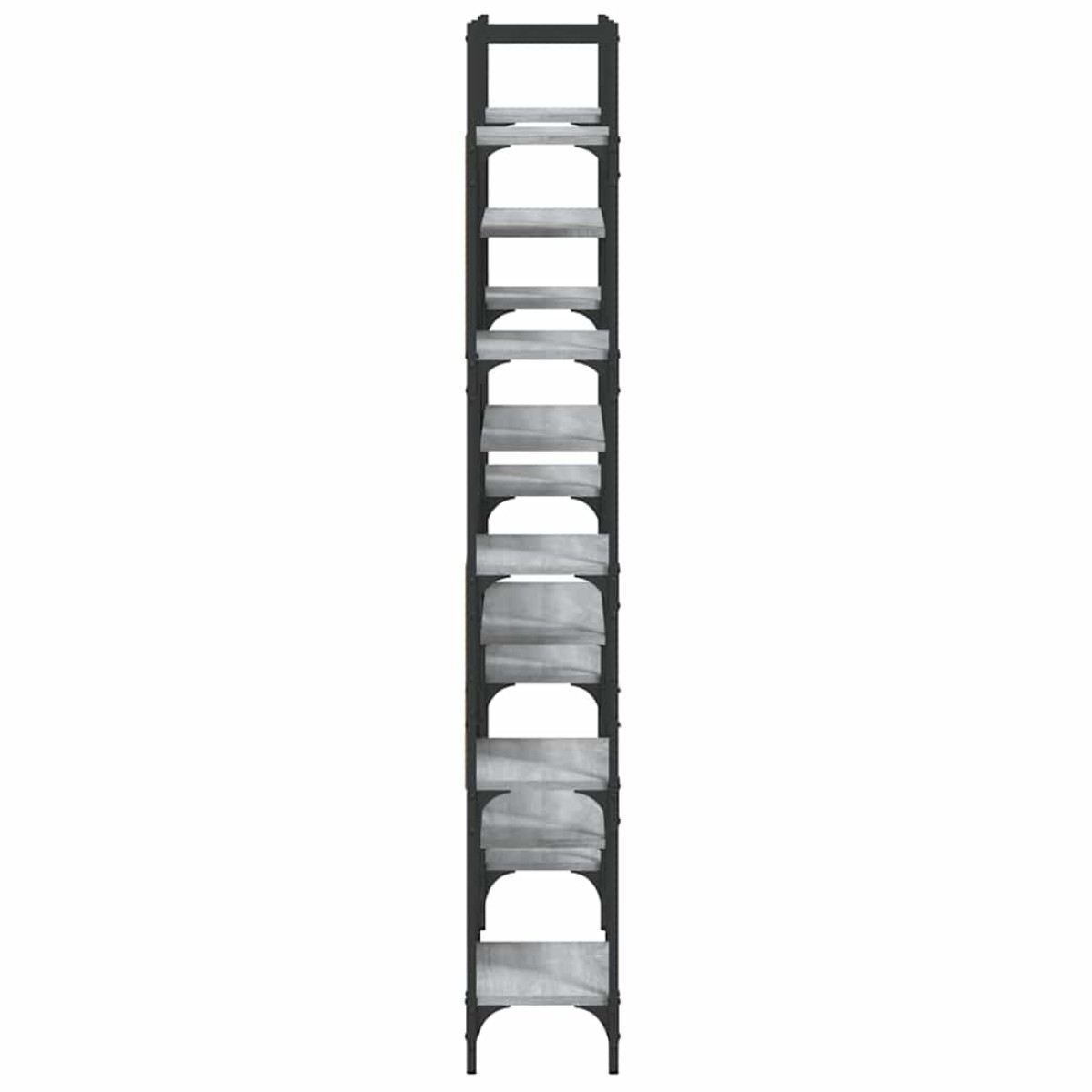 vidaXL Βιβλιοθήκη Γκρι Sonoma 155,5x24x166,5 εκ. Επεξεργασμένο Ξύλο